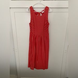 Anthropologie summer coral dress with back tie